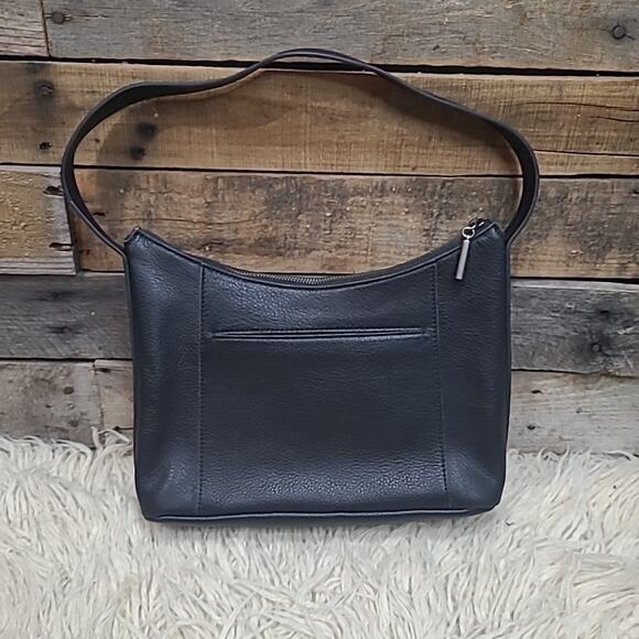 The SAK Brook Black Pebbled Leather Hobo Shoulder Bag Purse - Picture 5 of 11